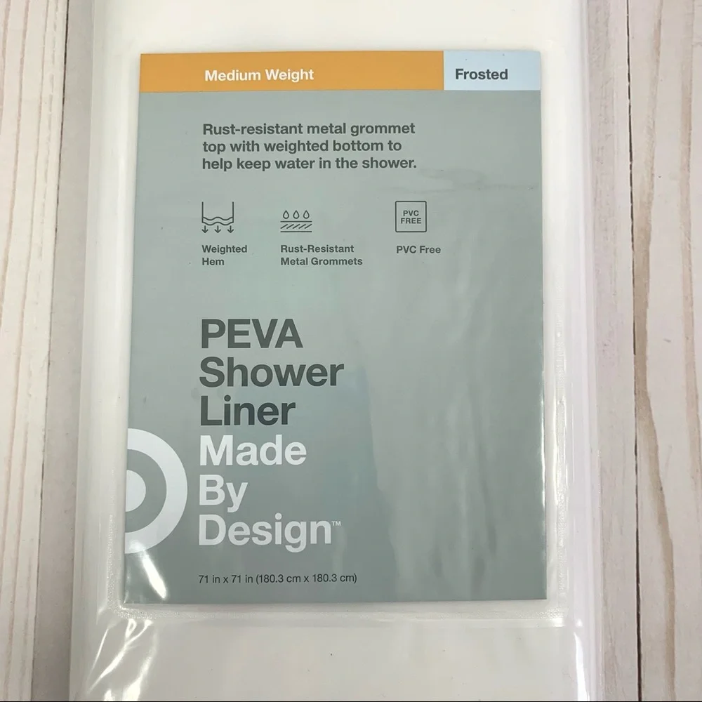 Made By Design 2-Pack PEVA Medium Weight Shower Liner Frosted